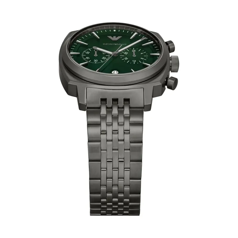 Emporio Armani Aviator Green Dial Rectangular Men's Watch- AR11689